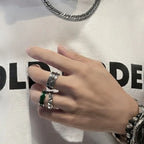 Carved Star Band Ring