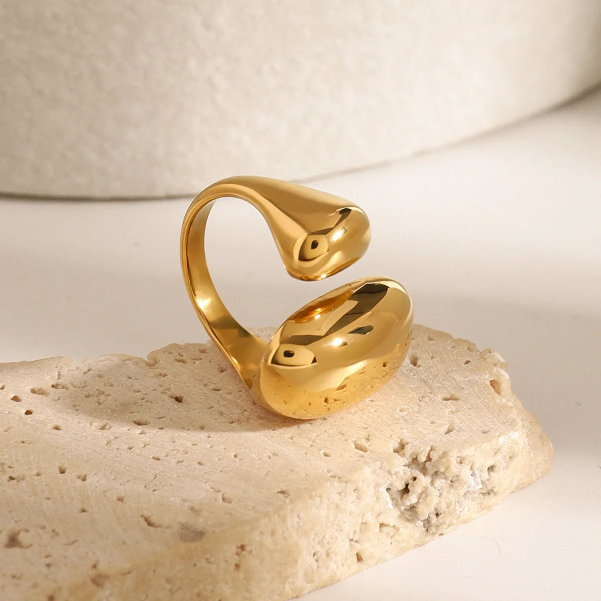 Double Teardrop Ring