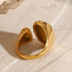 Double Teardrop Ring