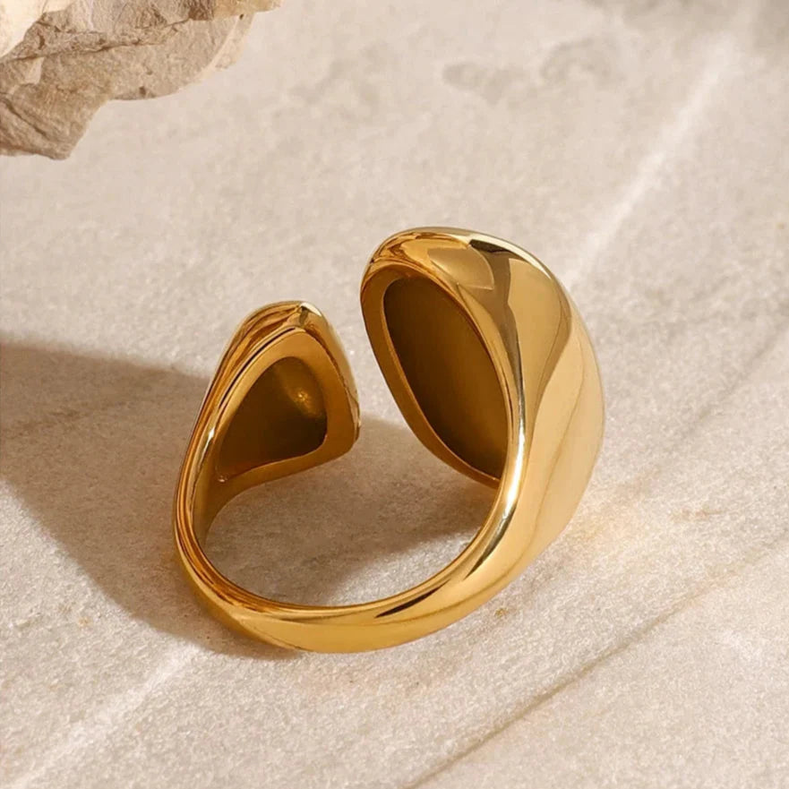 Double Teardrop Ring