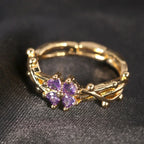 Fine Flower Zircon Band Ring