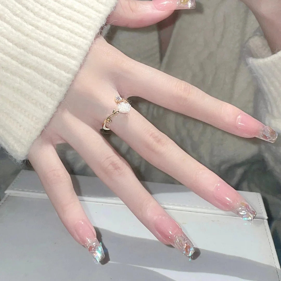 Tulip Flower Band Ring in Zircon