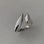 Silver Water Drop Band Ring