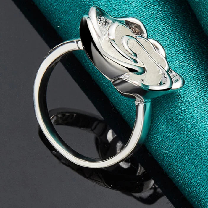 Ring Large Silver Flower