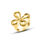 Vintage-Style Large Flower Band Ring