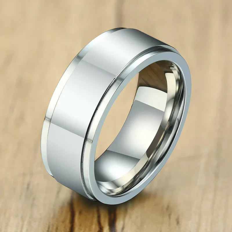 Men's Spinner Anti-Stress Ring Silver