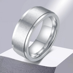 Men's Spinner Anti-Stress Ring Silver