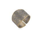 Men's Ring Metatron's Cube Gold