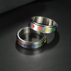 Spinning Anti-Stress Ring with Hearts or Paws heart