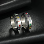 Spinning Anti-Stress Ring with Hearts or Paws paws