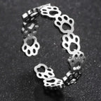Silver Paw Band Ring