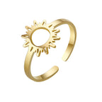 Sun Ring Band for Women gold