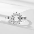 Sun Ring Band for Women silver