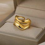 Water Drop Style Ring in Gold