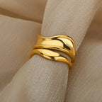 Water Drop Style Ring in Gold