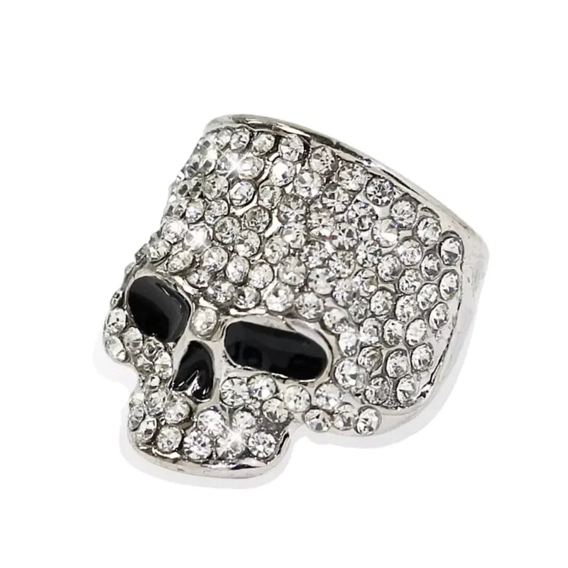 Rhinestone Skull Ring