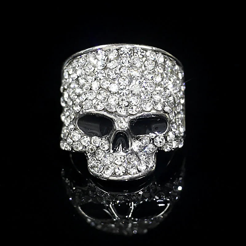 Rhinestone Skull Ring