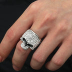 Rhinestone Skull Ring