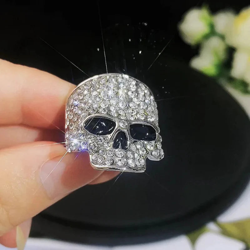 Rhinestone Skull Ring