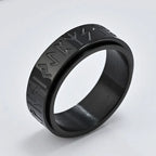 Viking Men's Spinner Anti-Stress Band Ring black