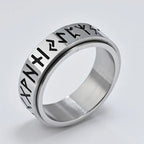 Viking Men's Spinner Anti-Stress Band Ring silver