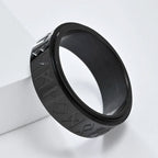 Viking Men's Spinner Anti-Stress Band Ring black