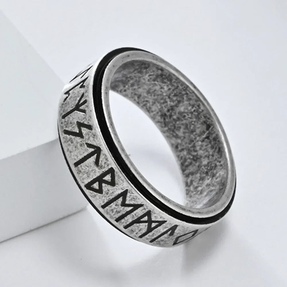 Viking Men's Spinner Anti-Stress Band Ring gray