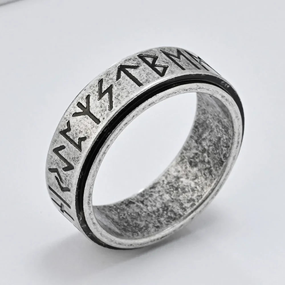 Viking Men's Spinner Anti-Stress Band Ring gray