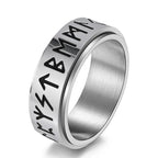 Viking Men's Spinner Anti-Stress Band Ring silver