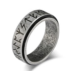 Viking Men's Spinner Anti-Stress Band Ring gray