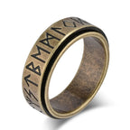 Viking Men's Spinner Anti-Stress Band Ring gold