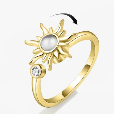 Sun Rotating Band Anti-Stress Ring gold