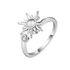 Sun Rotating Band Anti-Stress Ring silver