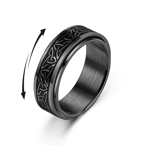Viking Anti-Stress Ring for Men and Women black