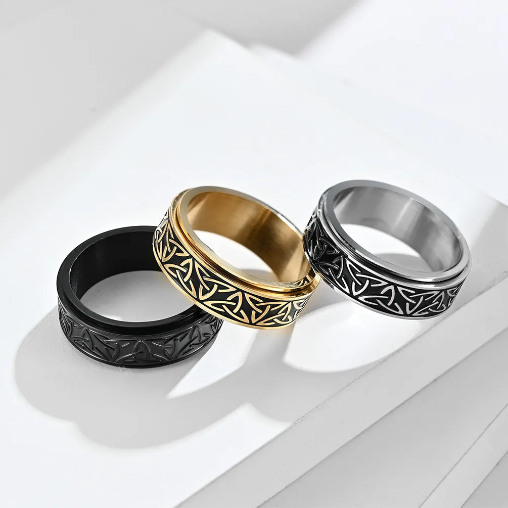 Viking Anti-Stress Ring for Men and Women black