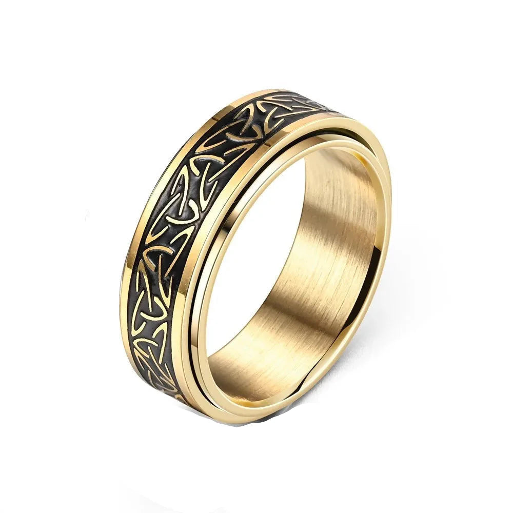 Viking Anti-Stress Ring for Men and Women gold