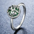 Silvered Tree of Life Ring