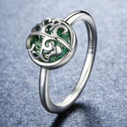 Silvered Tree of Life Ring