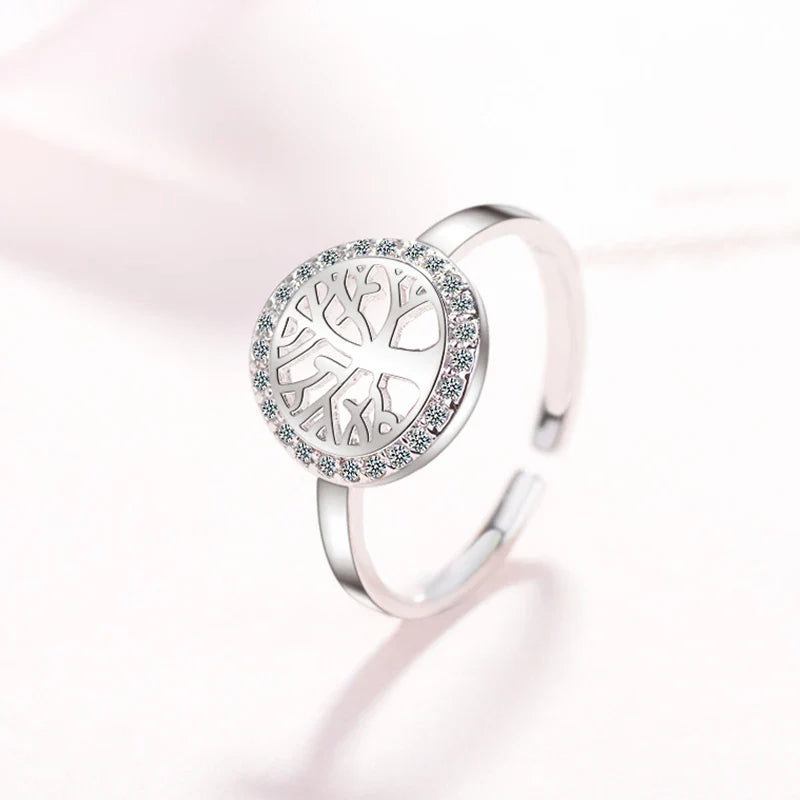 Tree of Life Women's Ring Silver Signet Ring