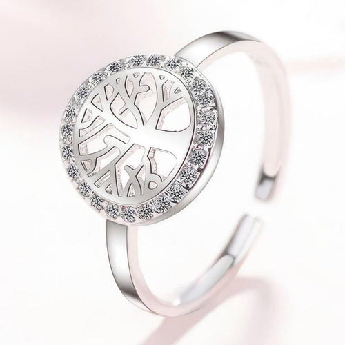 Tree of Life Women's Ring Silver Signet Ring