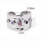 Wide rainbow ring