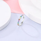 Rainbow infinity symbol ring