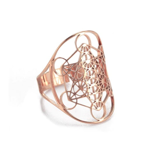 Archangel Metatron Rose Gold Ring