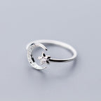 Moon and Stars Celestial Ring for Women