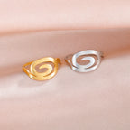 Spiral design ring for women gold