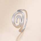 Spiral design ring for women silver