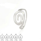 Spiral design ring for women silver