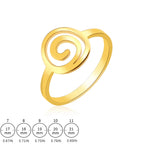 Spiral design ring for women gold round