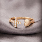 Cross Ring for Women Gold & Silver Gold