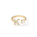 Personalized ring with initial k